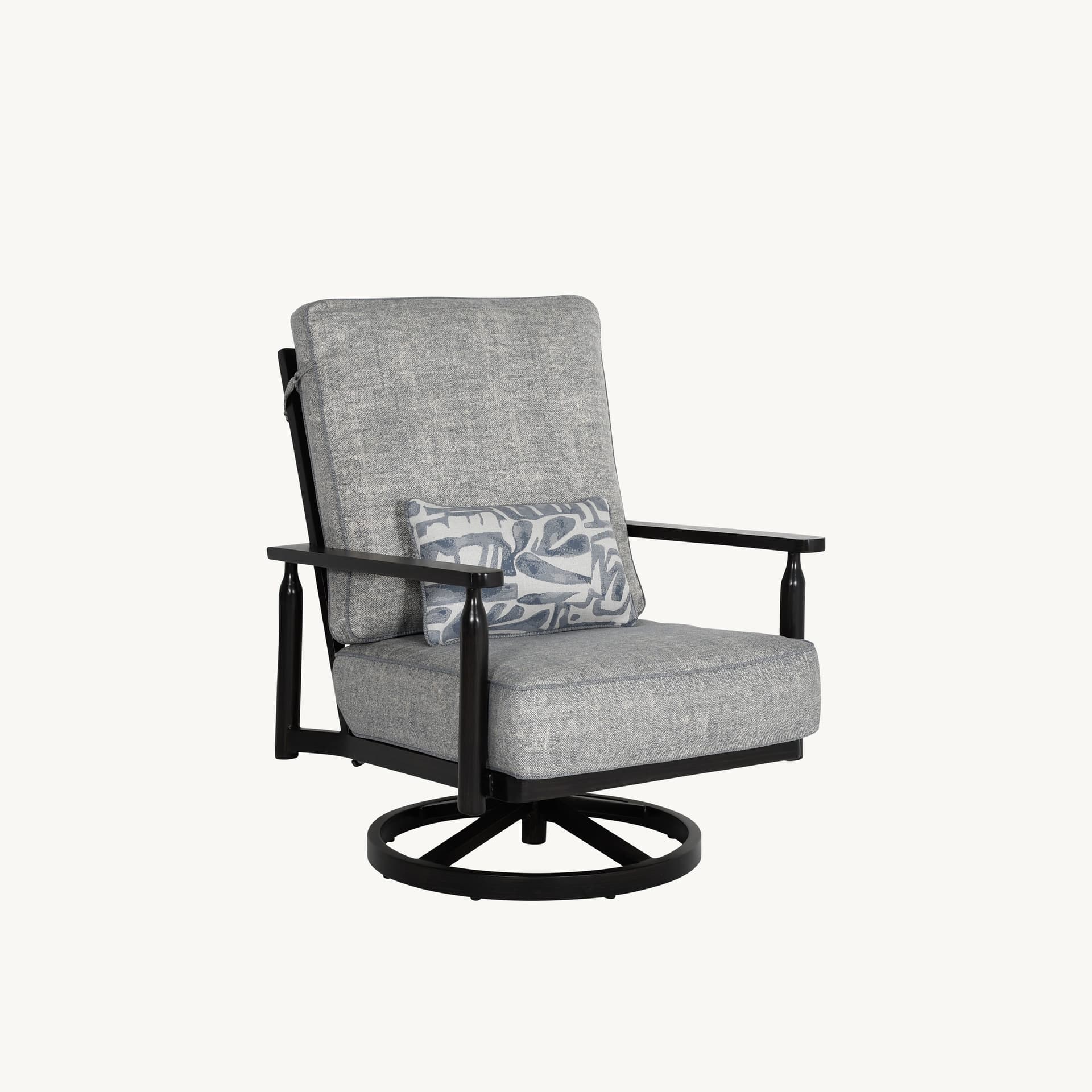 Holland Cushioned High Back Lounge Swivel Rocker - Castelle