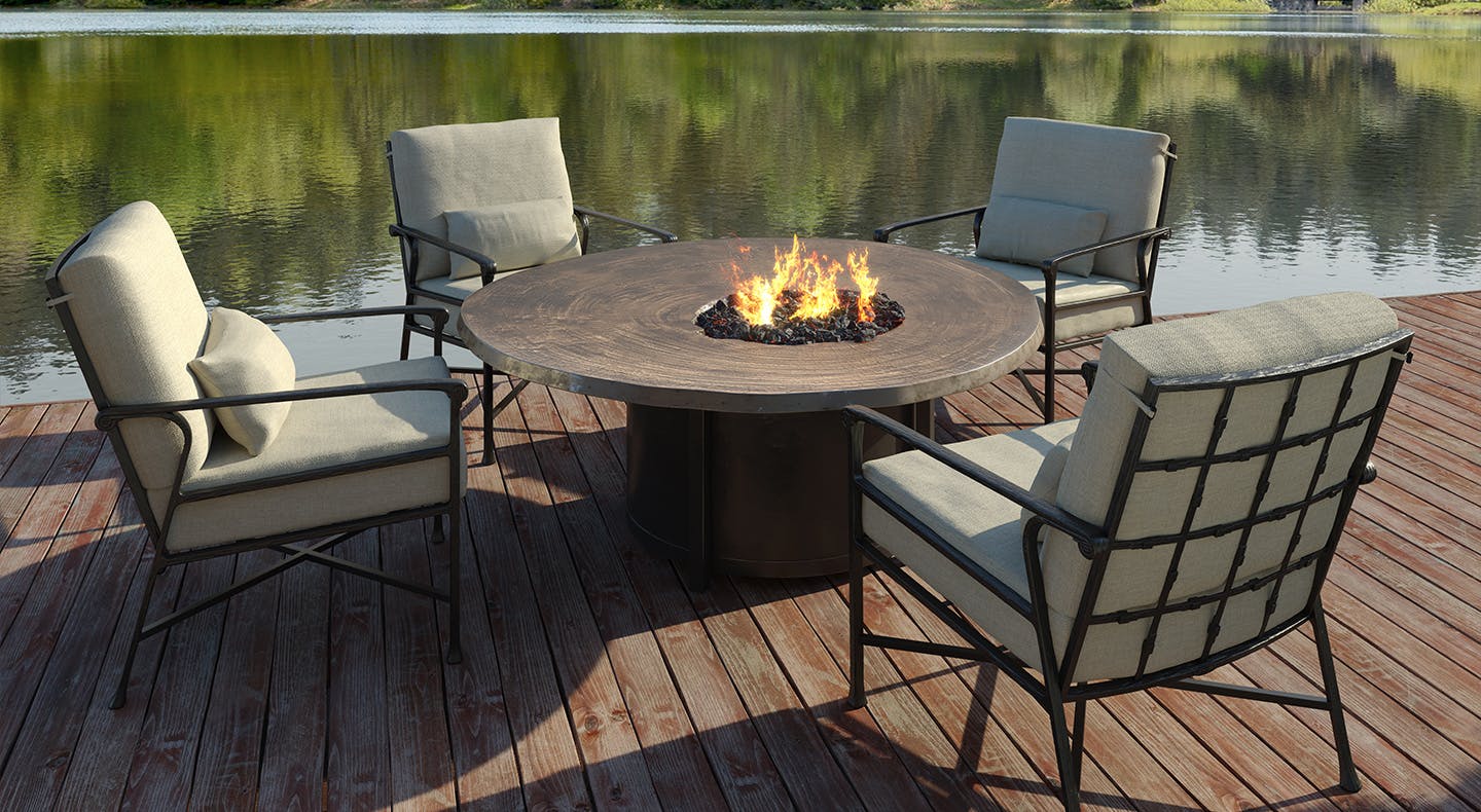 Nature's Wood Round Fire Pit