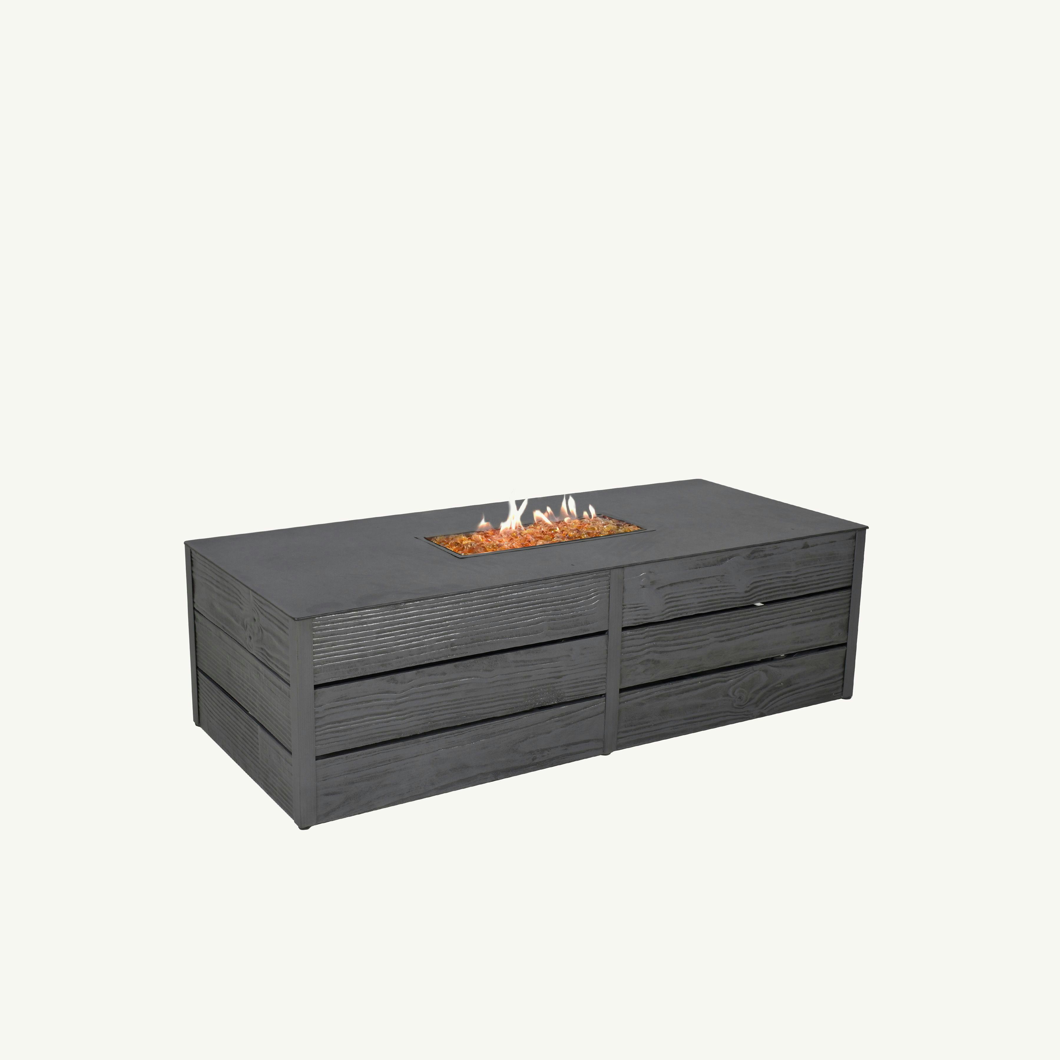 Nature´s Wood Rectangular Firepit Coffee Table