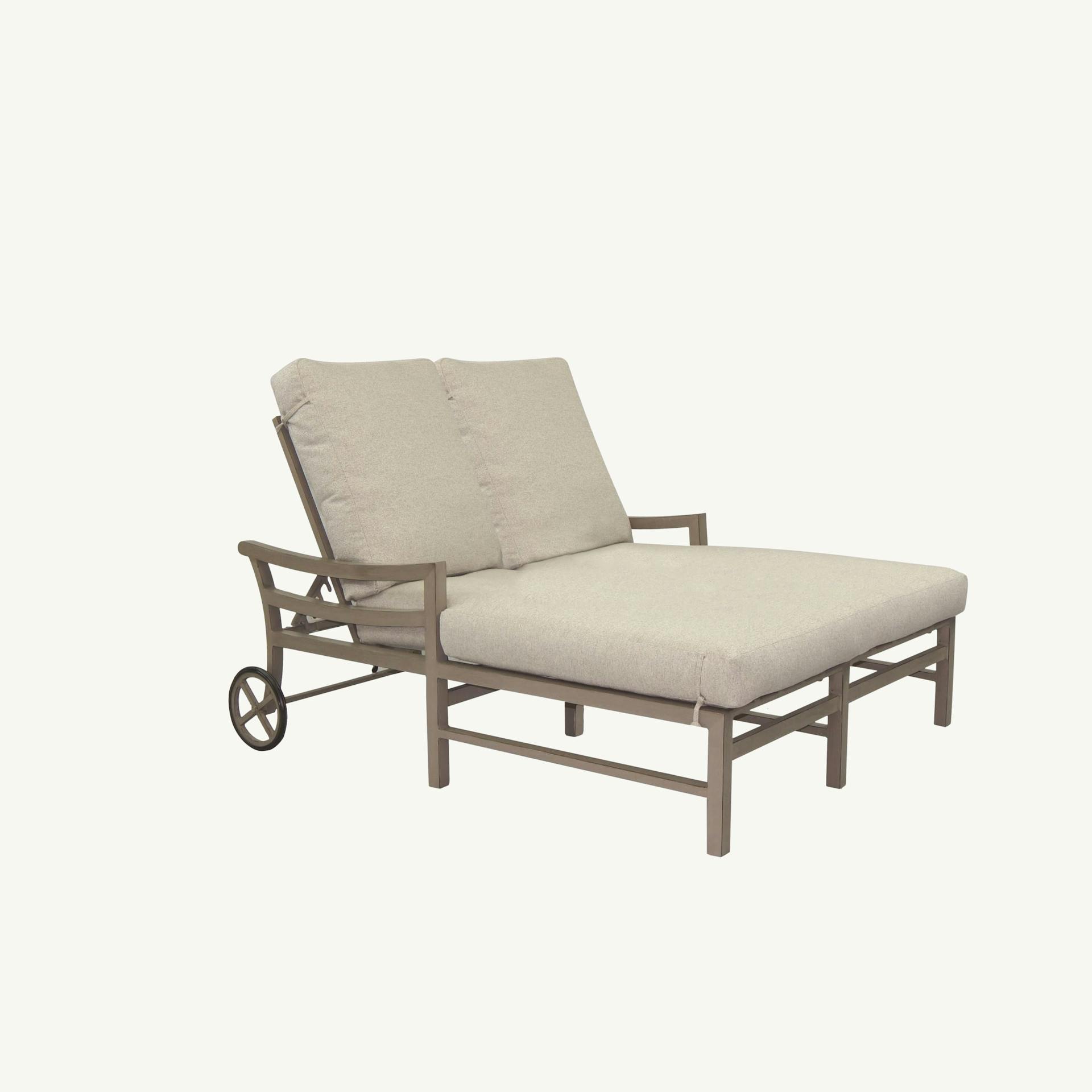 Roma Adjustable Cushioned Double Chaise Lounge