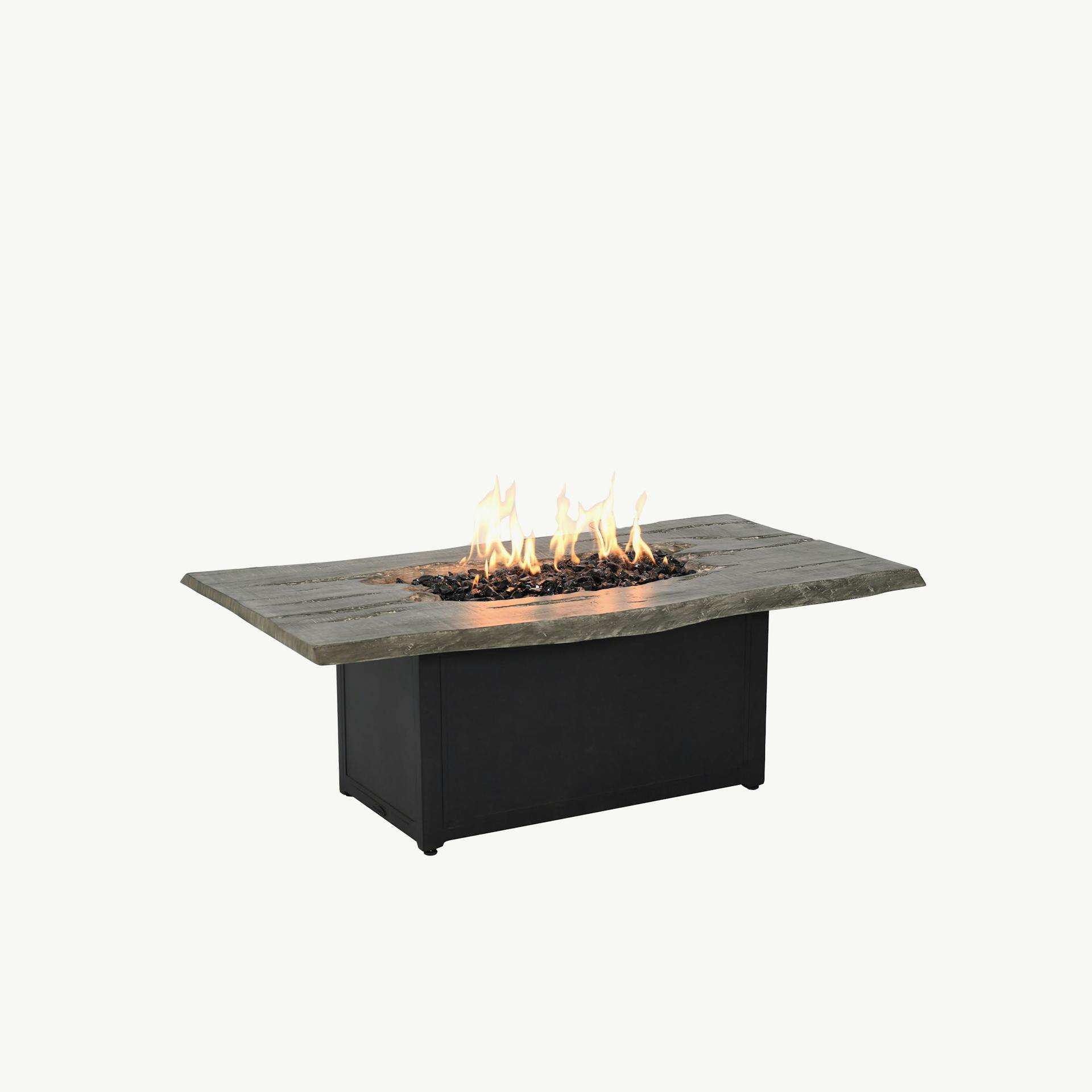 Nature's Wood Rectangular Firepit Coffee Table