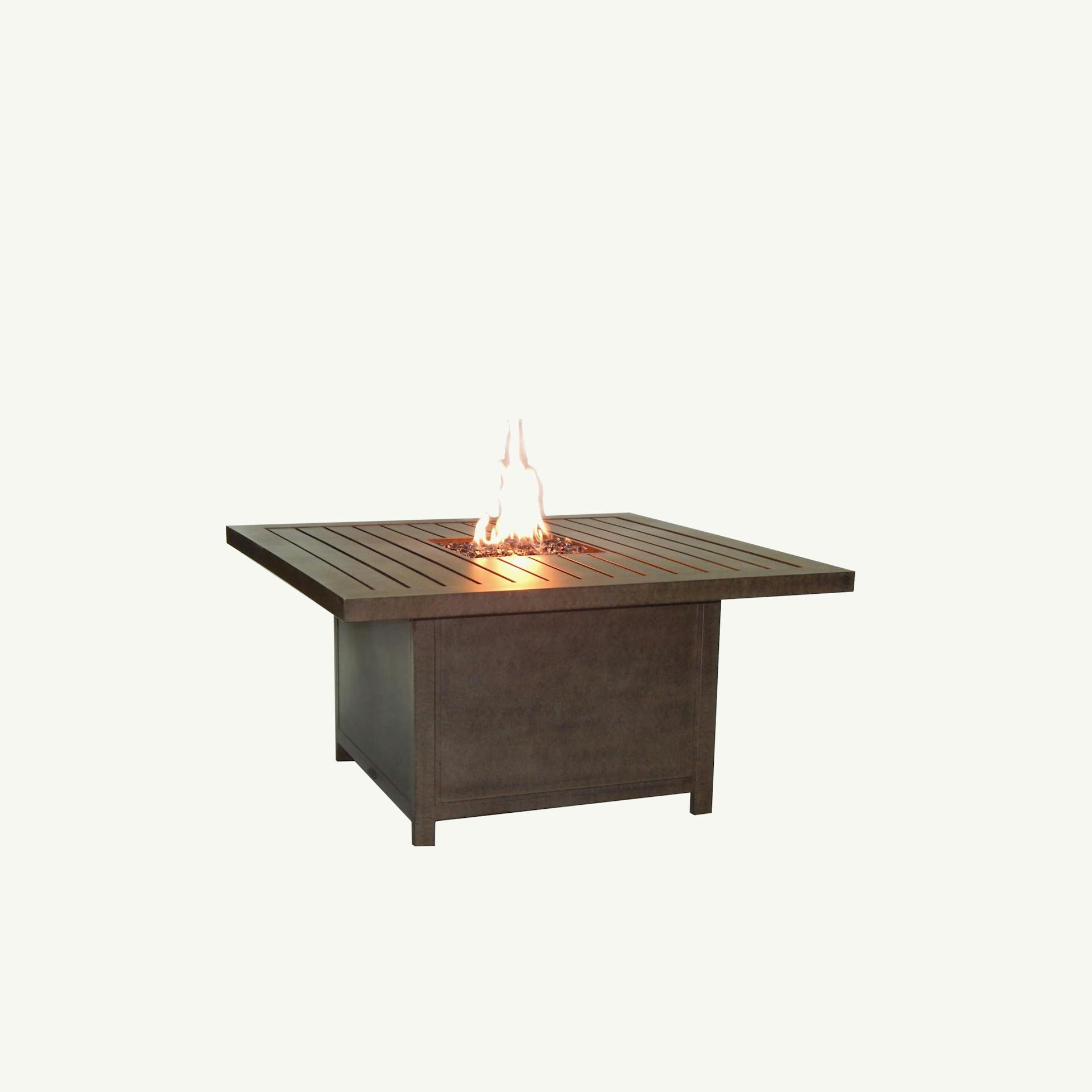 Moderna 44" Square Coffee Table With Firepit