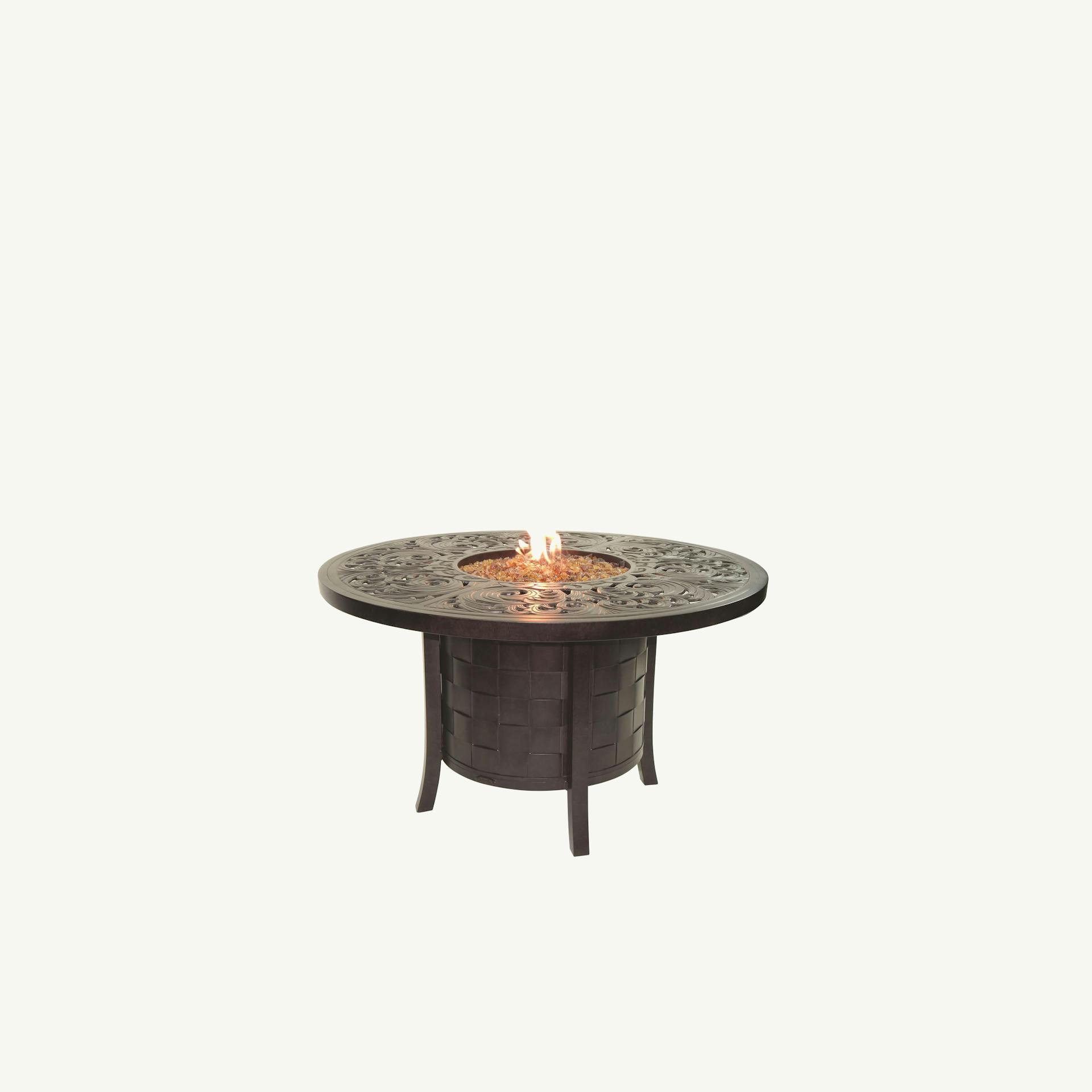Classical 49" Round Classical Dining Table With Firepit